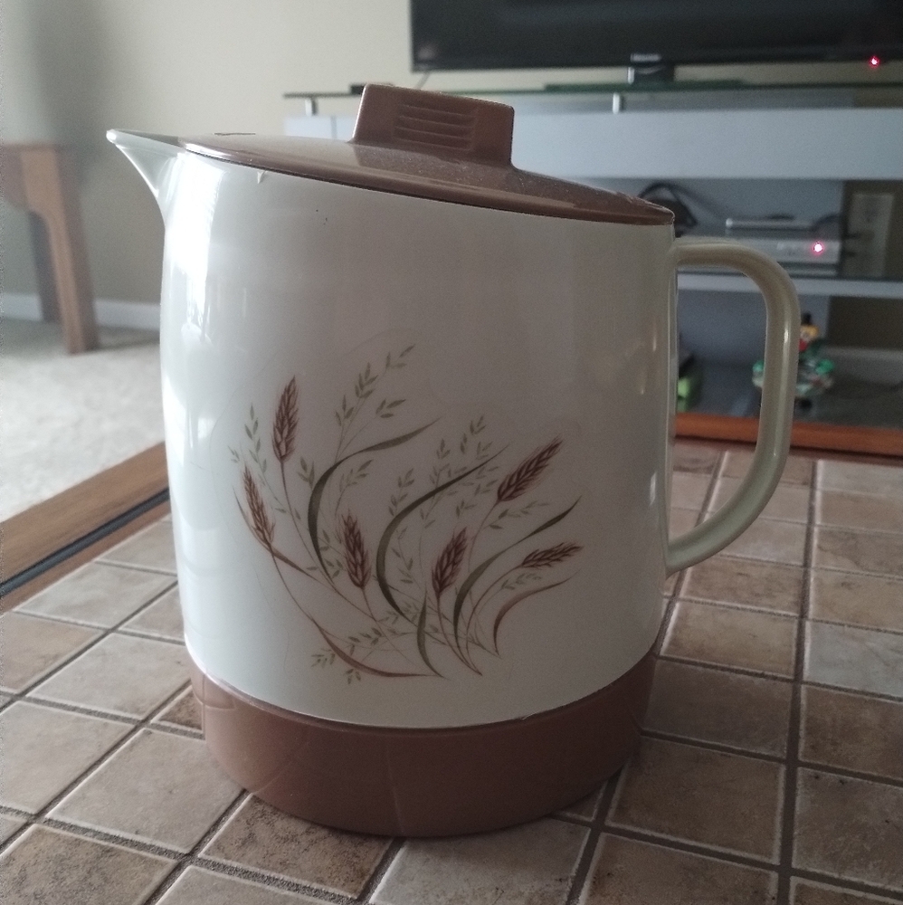 Vintage 1970s Quikut Thermal Carafe Pitcher Brown